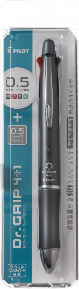 PBKHDF1SEFGY｜ドクターグリップ4+1 0.5極細＋シャープ0.5mm