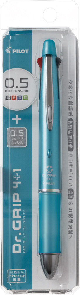 PBKHDF1SEFGY｜ドクターグリップ4+1 0.5極細＋シャープ0.5mm