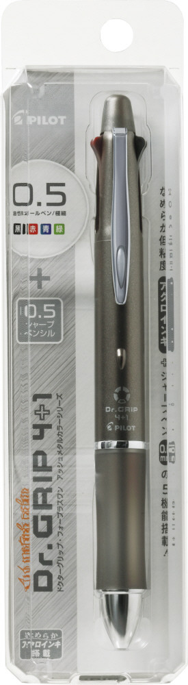 PBKHDF1SEFGY｜ドクターグリップ4+1 0.5極細＋シャープ0.5mm